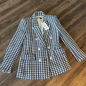 ZARA blazer never worn with navy and white